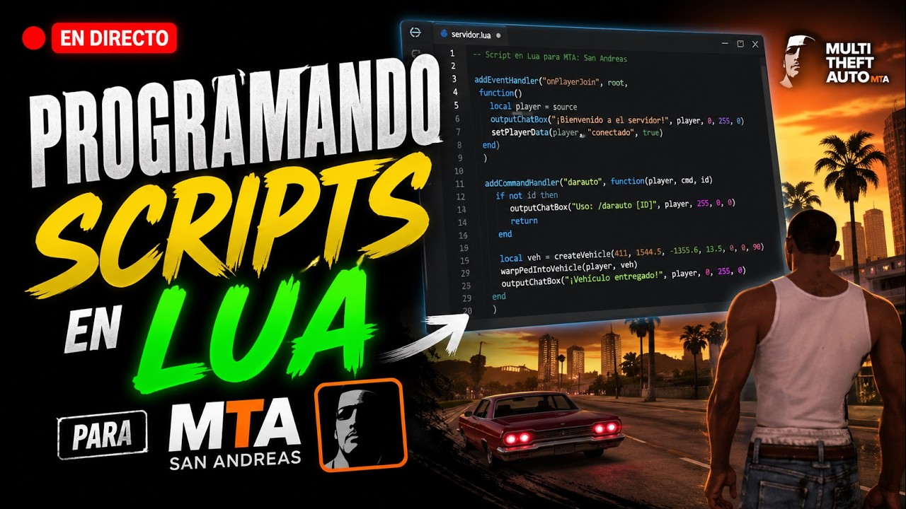 🔴Programando scripts en Lua para MTA San Andreas - YouTube