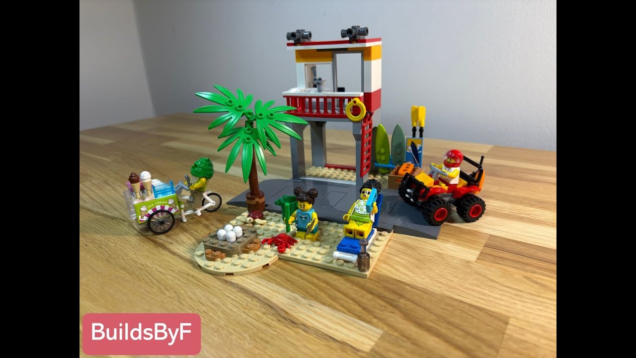 LEGO City 60328 Beach Lifeguard Station - Relaxing Speed Build (No Talking, Only Music)