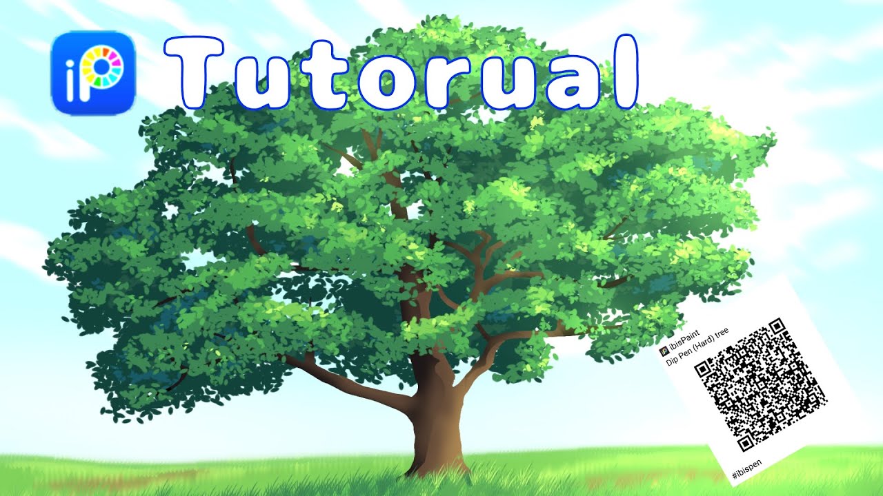tutorial How To Draw Tree in ibispaint QR code - YouTube