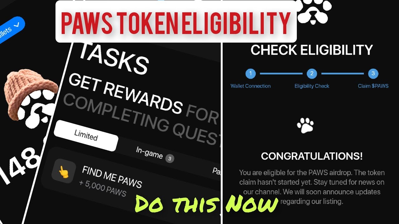 How to check Paws token eligibility / Paws listing date almost here /