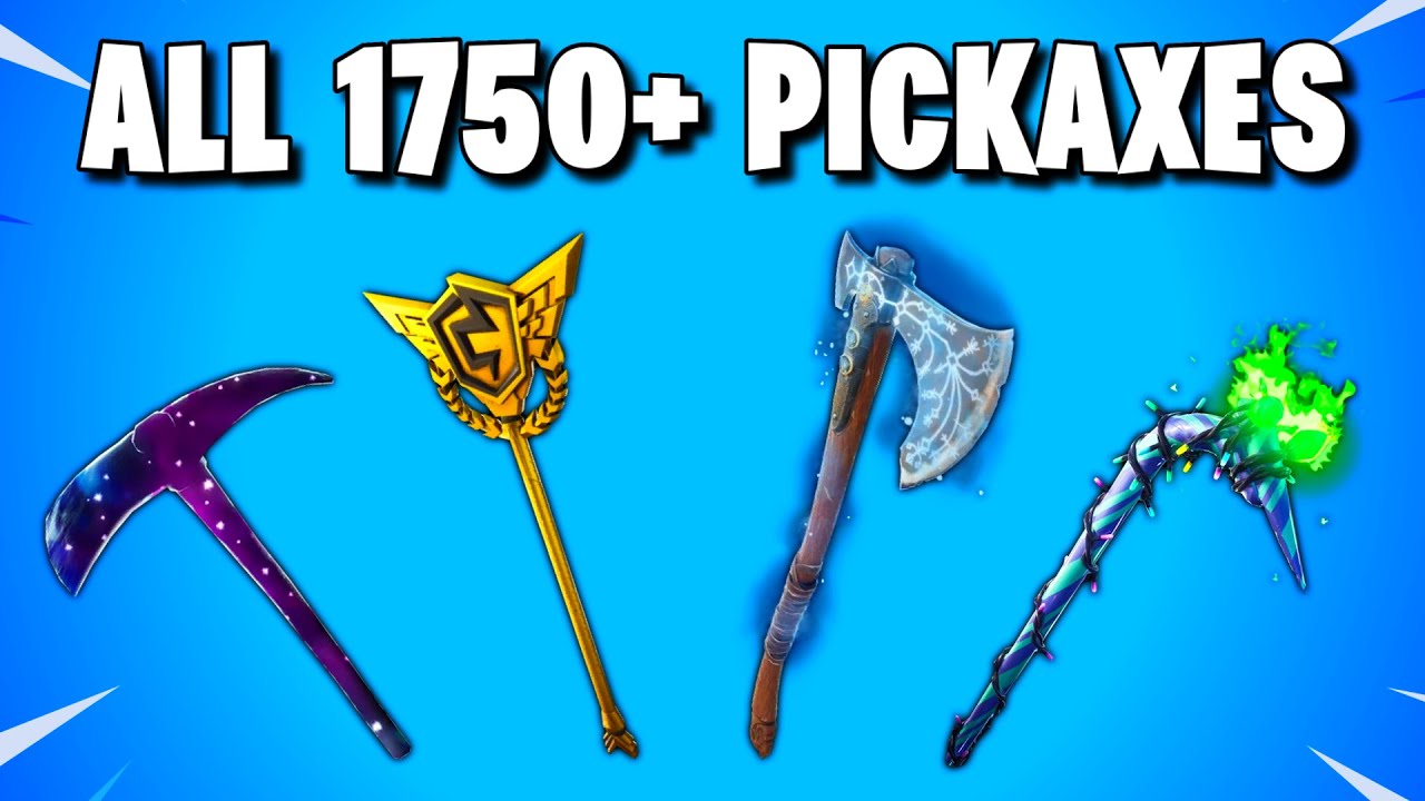 ALL Pickaxes in Fortnite (All 34 Seasons Harvesting Tools, Chapter 6 Battle Pass Item Shop Crew)