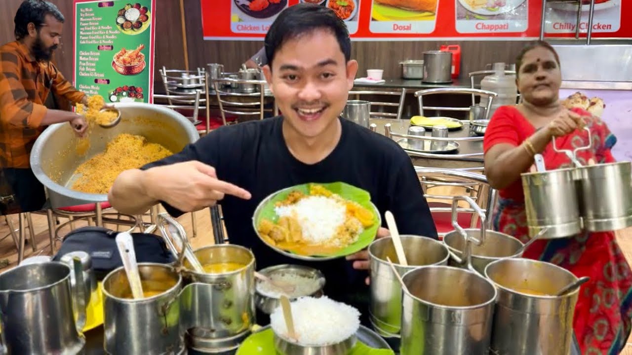 INILAH INDIA SELATAN CUMA PESEN NASI PUTIH SEMUA LAUK GRATIS🤤DIKASIH BONUS  LG!HARGA MURAH BANGET😫