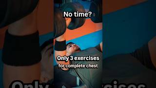 No time? Just 3 exercises for a complete chest 💪 Incline DB, Flat DB,Pec Deck. follow @thefitfocused