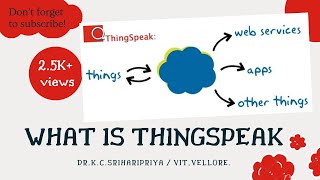 What is Thingspeak? | IoT applications | Dr.K.C.Sriharipriya.
