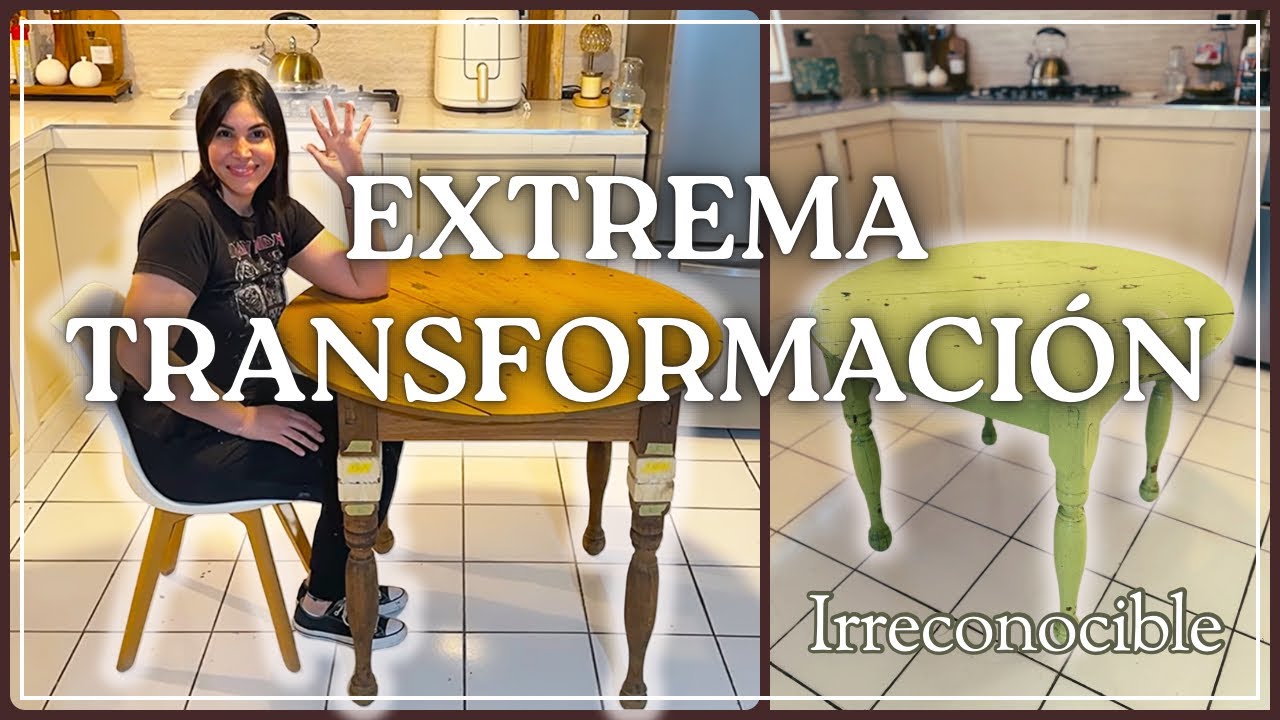 EXTREMA TRANSFORMACIÓN | quedo IRRECONOCIBLE de mesa antigua de 70 años (ANTES Y DESPUÉS)