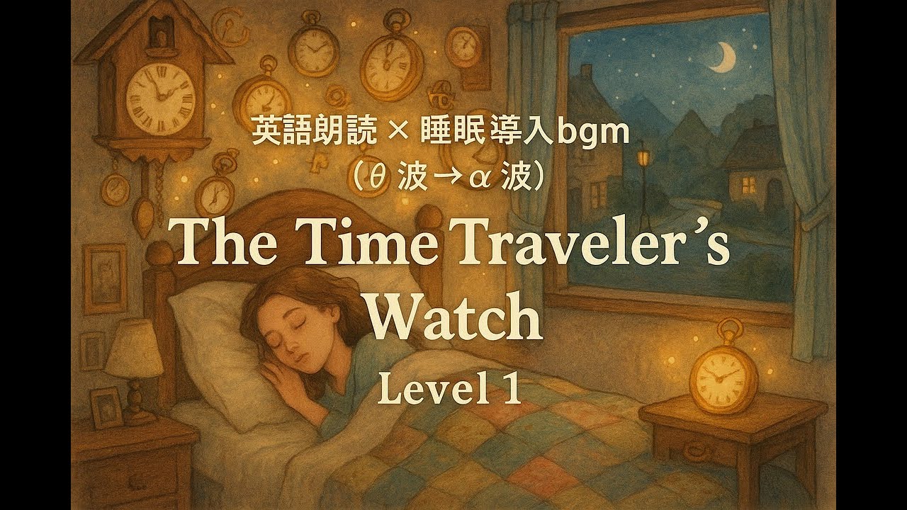 英語朗読聞き流し×睡眠音楽[θ波→α波] | 【The Time Traveler'S Watch】【level-1】 | 初級リスニング