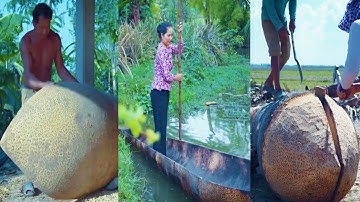 Craftsman Builds Jaw-Dropping Boat Out of Palm Tree - You Won
