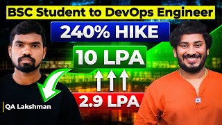 240% Hike 🔥 BSc Student to DevOps Engineer | 2.9 LPA → 10 LPA Success Story