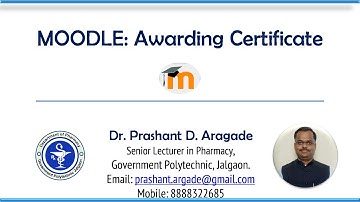 11  MOODLE Awarding Certificate by Dr  Prashant Aragade