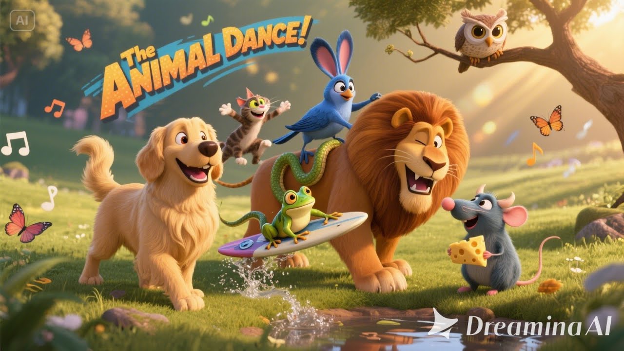 The Animal Dance Party! 🎶🐾 Funny Animal Sounds Song for Kids Learn ...