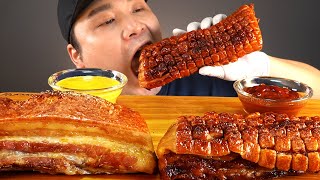Crispy & Juicy Pork Belly Chunk Mukbang~!! Real Sound ASMR Social Eating Mukbang