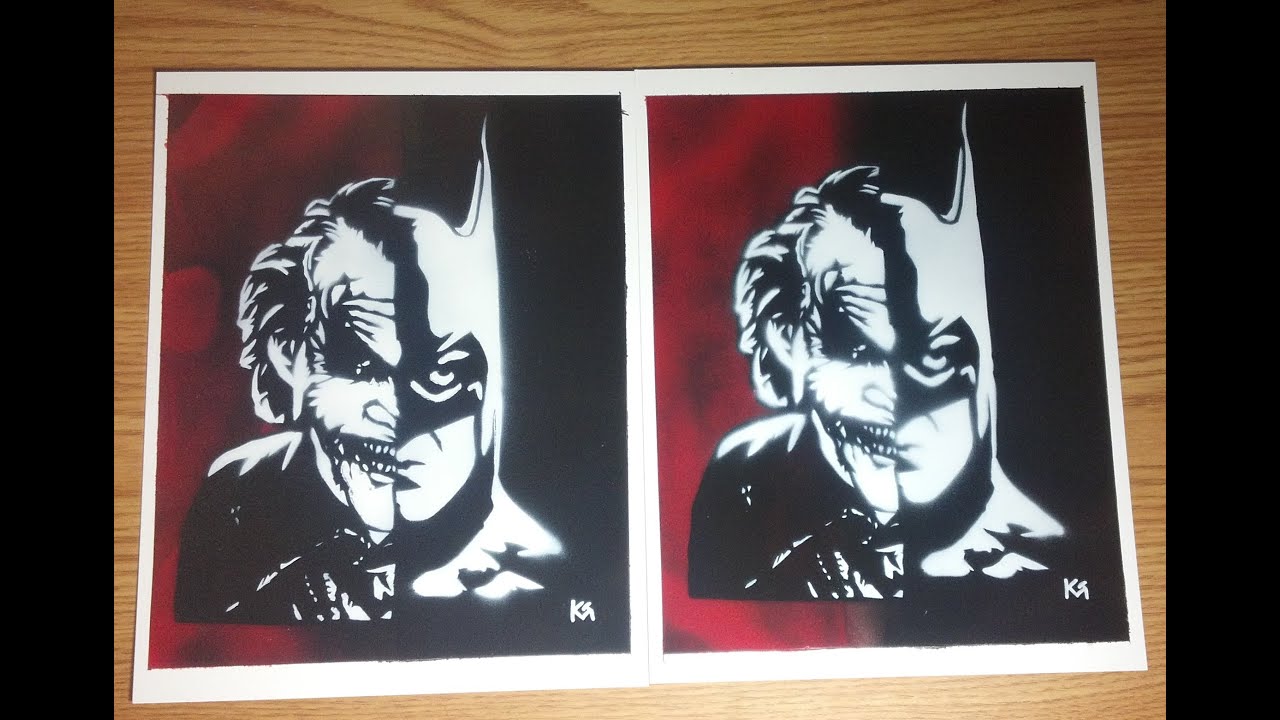 Joker vs Batman Spray Paint (Speed Painting) YouTube