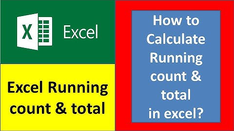 Excel Running count & total | Excel Running Count formula | #excelfansonly