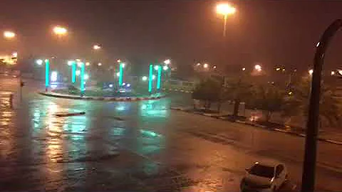 Rainy night in Hotat Sudair
