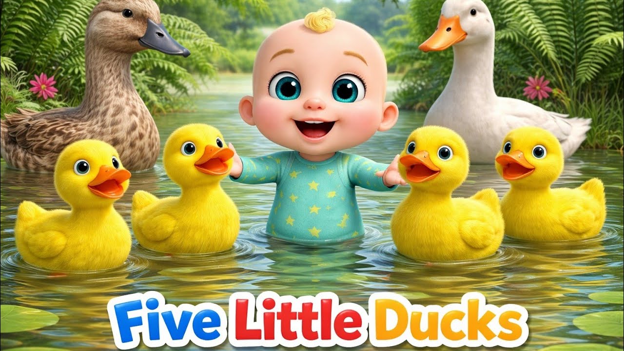 Five Little Ducks Went Out One Day 🦆 Interactive Counting Rhyme | Baby Beeps Kids Songs 🎶