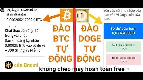 top 2 web kiếm btc - doge coin, free đào tự động không cheo máy