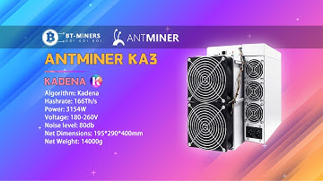 Antminer KA3 166T 3154W KDA miner Setup
