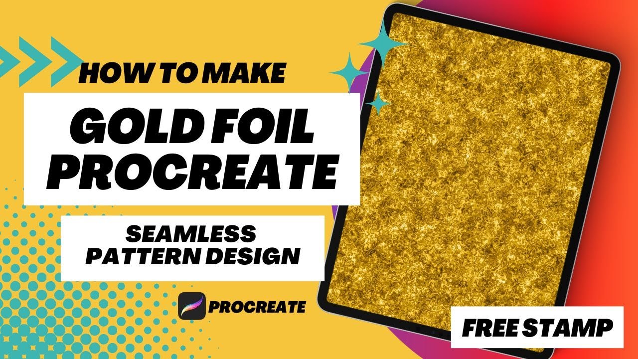 How to add Gold Foil in Procreate Seamless Pattern Design (FREE