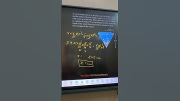A vessel in the form of an inverted cone. Its height is 8 cm and the radius of its top...