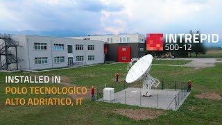 INTREPID 500-20 5.0m ground station antenna system installed in Polo Tecnologico Alto Adriatico