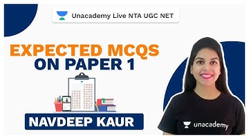 NTA UGC NET | Expected MCQs on Paper 1 | Navdeep Kaur | Unacademy Live