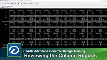 Reviewing the Column and Wall Reports in STAAD Advanced Concrete Design