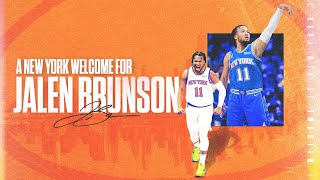 A New York Welcome for Jalen Brunson