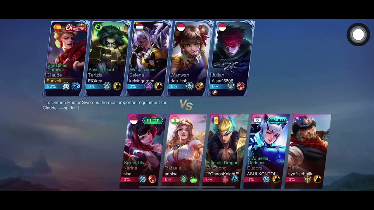 Mobile legends: Claude carry 