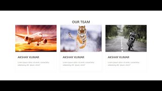 How to create Our Team Section Using HTML 5, CSS 3 and bootstrap for beginner with easy technique.