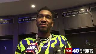 Malik Monk on getting early 6th Man support from his coach after Kings 137-114 win over Pacers