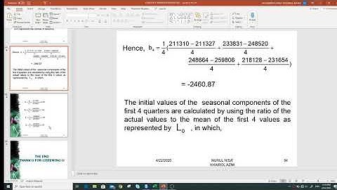 Holts Winter Trend and Seasonality Excel