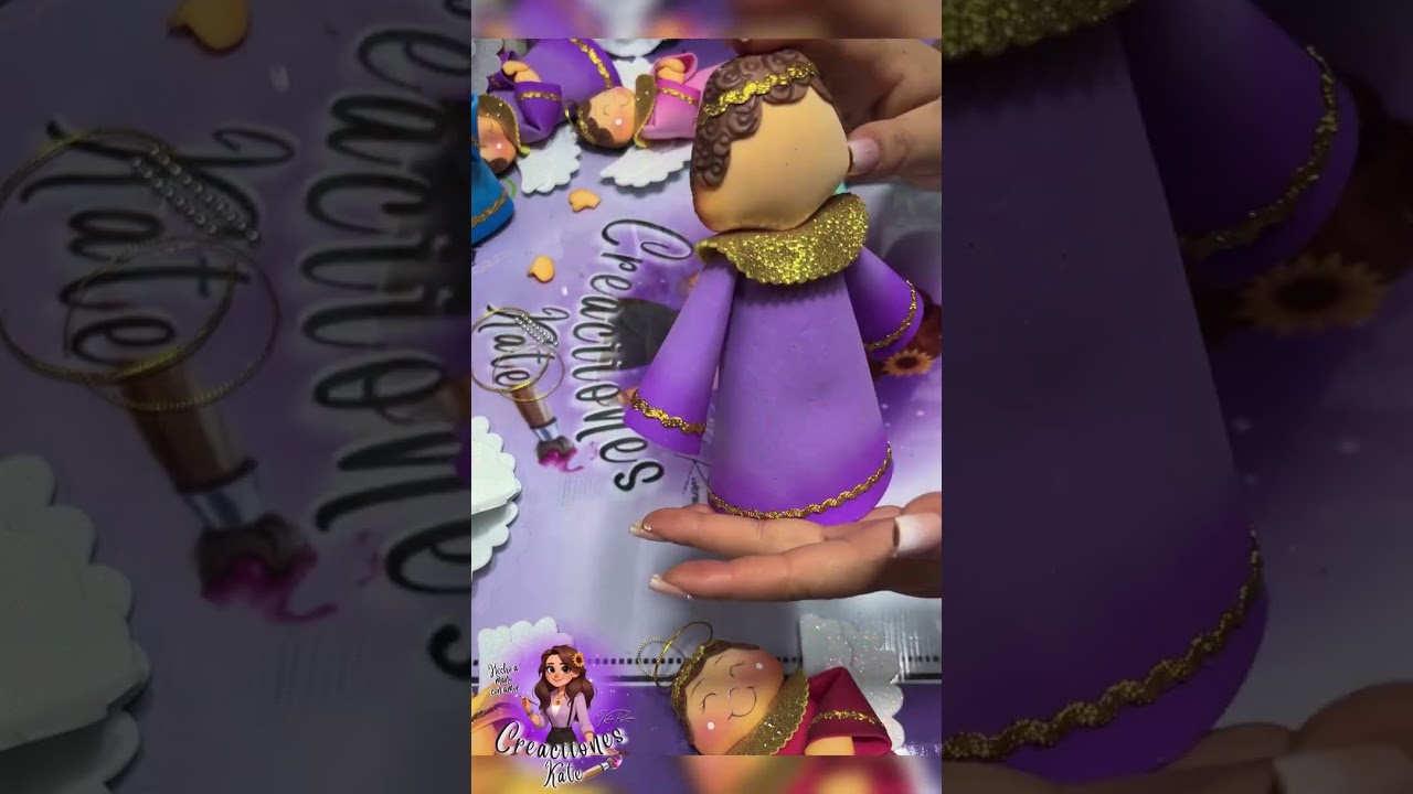 ÁNGELES DE COLORES 😇💜💚🩷🩵🧡 ( moldes en mi página de Facebook) 