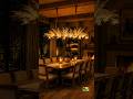 Beautiful Handmade Chandelier from a Log, Pampas Grass & Butterfly Lights.