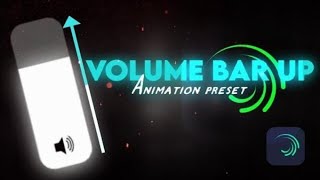 Volume bar up animation 🔥 free preset alight motion 😍💥