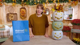Stacked Pumpkins Porch Decor Tutorial - Make it Cozy with Walmart