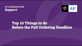 Details Top 10 Things to do Before the Fall Ordering Deadline News