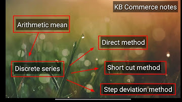 Discrete series with 3 Methods (Arithmetic mean)