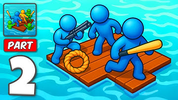 Zombie Raft - Gameplay Walkthrough Part 2 - Survive Waves Stay Alive (iOS, Android)