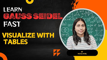 Gauss-Seidel Method Made Simple | Easy Example for Quick Understanding | Step-by-Step Tutorial