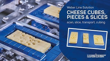Weber Line Solution for cheese cubes, pieces and slices | weSCAN, Slicer TS700, weSHUTTLE, wePICK
