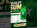 To calculate sum in excel