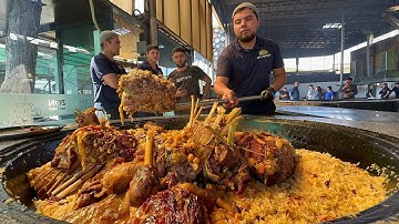 Mỗi ngày 5 tấn PILAF cưới của người Uzbek! 6 loại Pilaf cùng lúc trong 22 nồi hơi