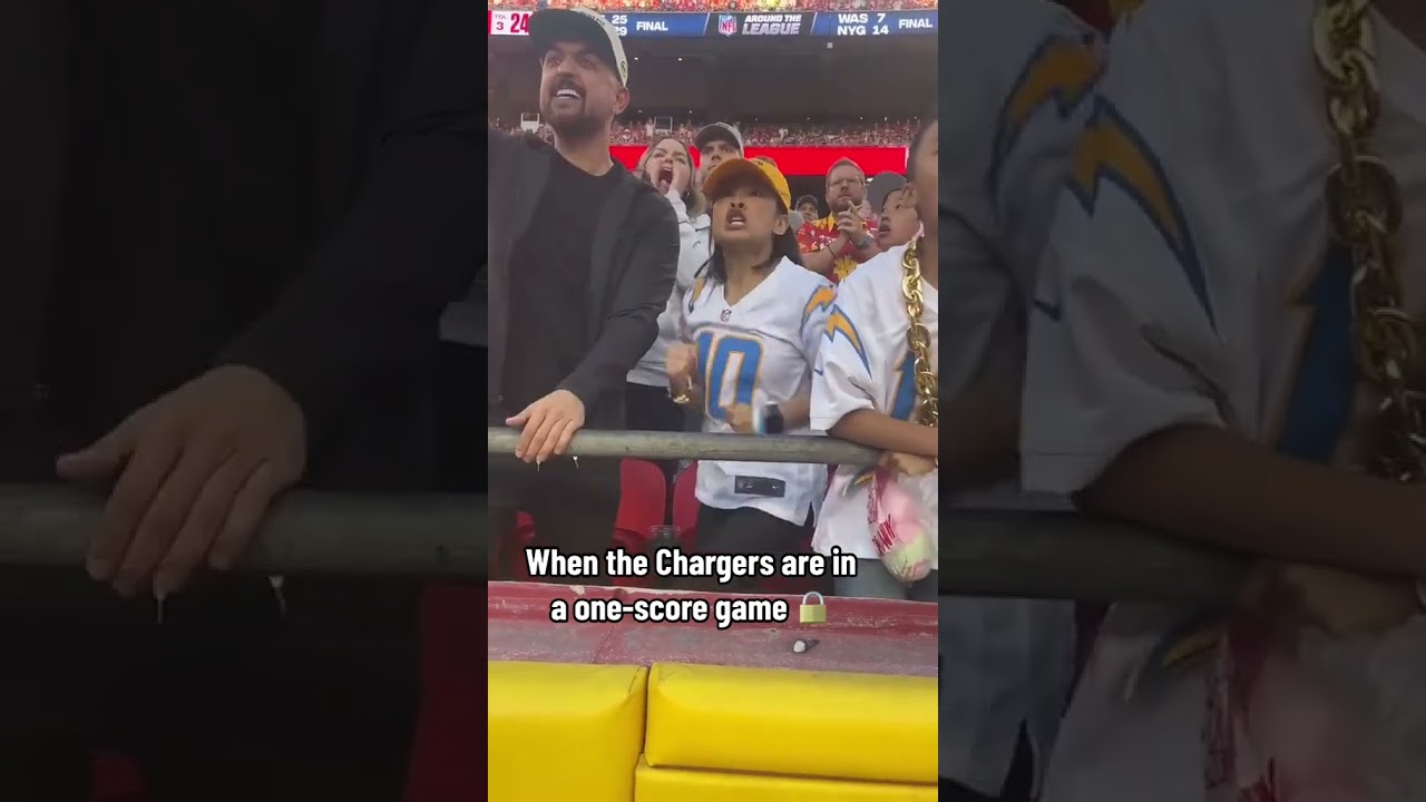 The viral Chargers fan was locked in 😂👏 (via @NFL/TT)