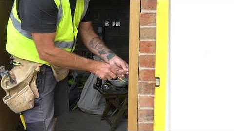 Broadfix Shims In Use - Door Framing