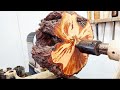 Woodturning - The Phoenix !! 職人技 フェニックスの木を削る!