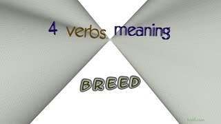 breed - 5 verbs which are synonym of breed (sentence examples)