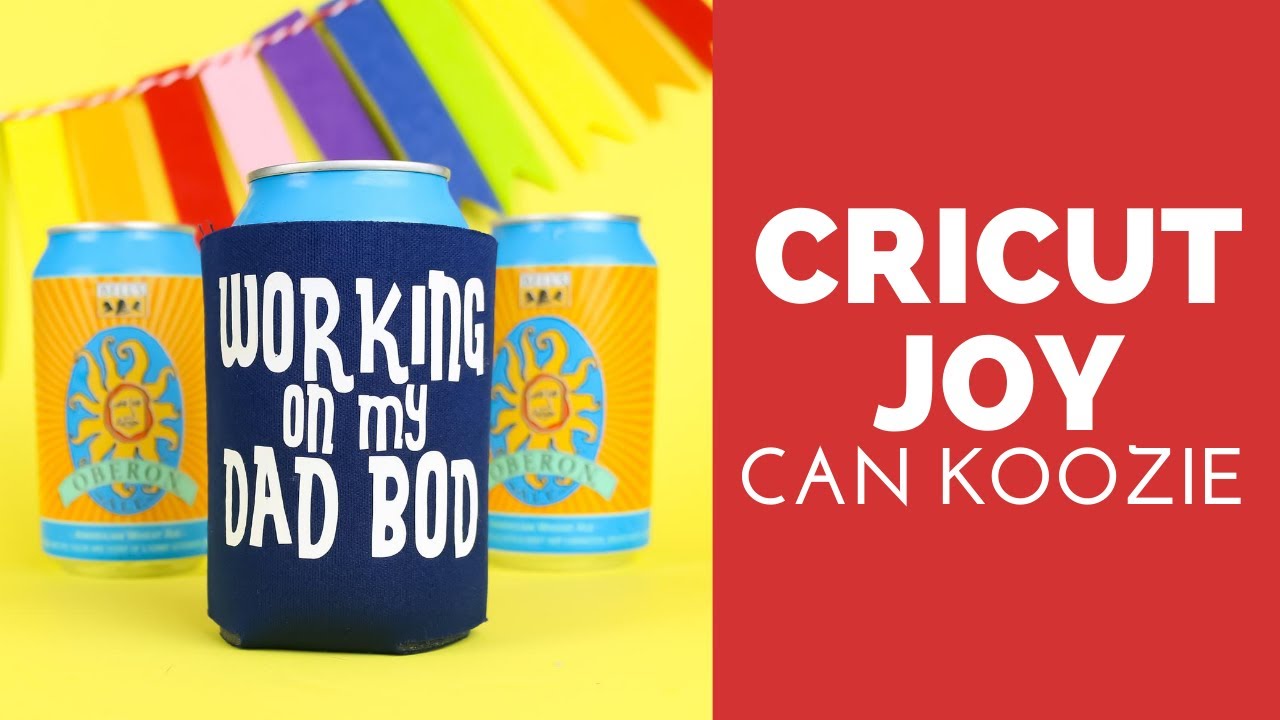 How to Make Cricut Can Koozies with Iron on Vinyl - Hey, Let's Make Stuff