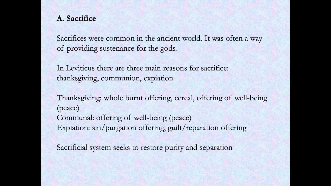 OT500 Leviticus and Tabernacle