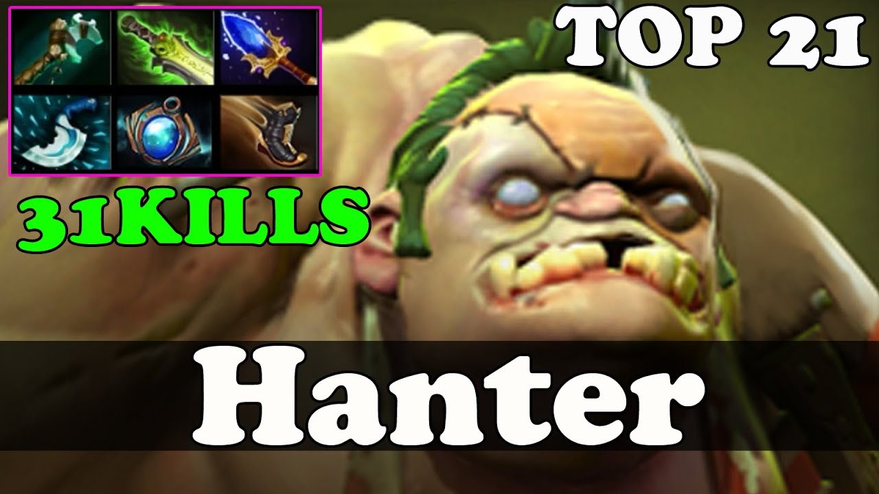 Dota 2 Hanter Top 21 Pudge In Dotabuff Pub Match Gameplay