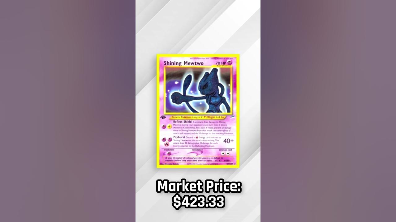 Top 5 Most Expensive Mewtwo Cards YouTube